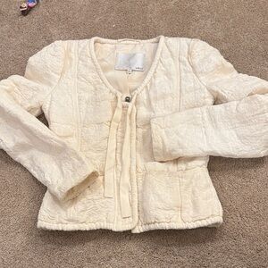 Le fou Wilfred silk and linen dress jacket aritzia